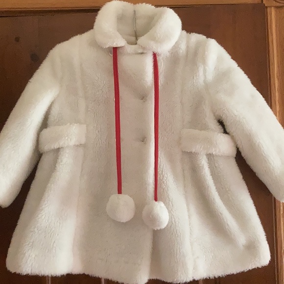 Vintage Togs Brand Girls Size 4T White Button Front Coat - Picture 2 of 11